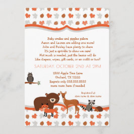 Convites O bebê neutro da queda das criaturas da floresta