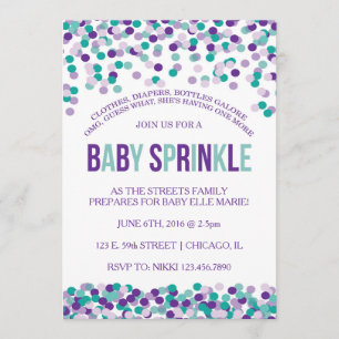 Convites O bebê polvilha convida