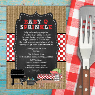 Convites O bebê Q polvilha, bebê do CHURRASCO polvilha o