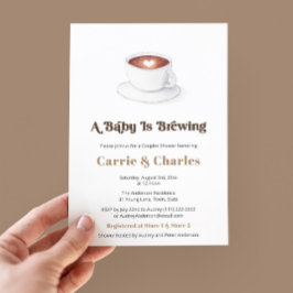 Convites O Bebê Retro Está Fazendo Casais De Café Chá de fr