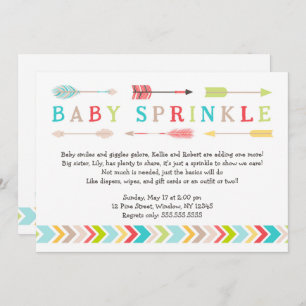 Convites O bebê tribal polvilha o chá neutro do género