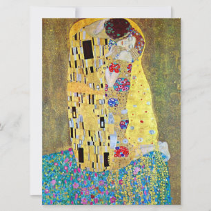 Convites O Beijo de Gustav Klimt, Arte Nouveau Casamento