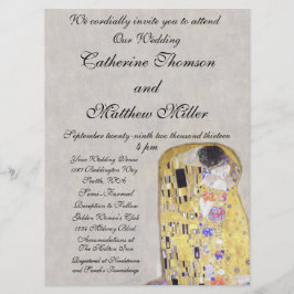 Convites O Beijo de Klimt Wedding White Art Nouveau