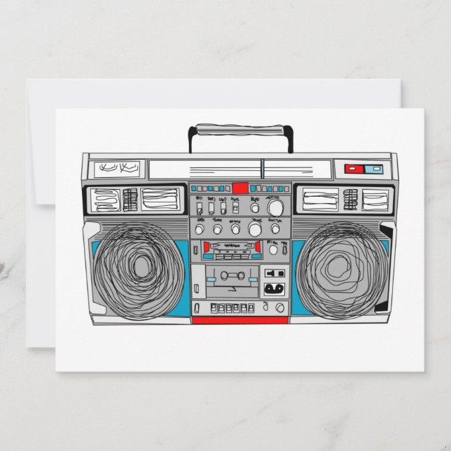 Convites o boombox 80s convida (Frente)