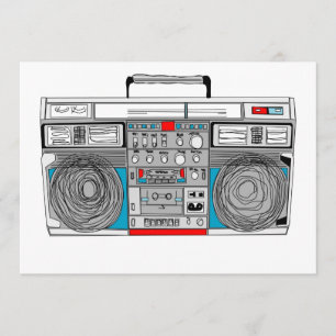 Convites o boombox 80s convida