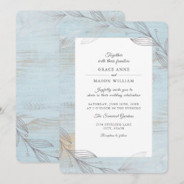 Convites O Botânico Elegante De Prata Deixa Casamento Russo