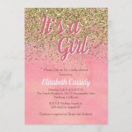 Convites O brilho do rosa e do pêssego polvilha o chá de