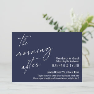 Convites O Brunch do Dia Seguinte ao Casamento Azul Marinho
