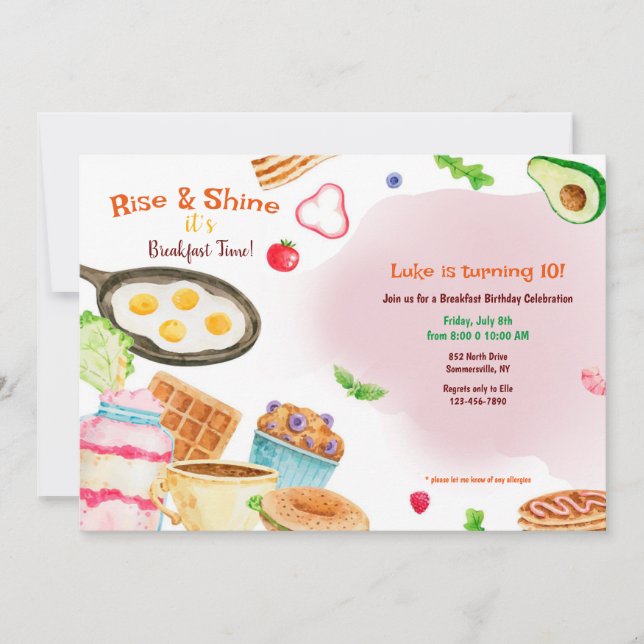 Convites O Café da Manhã está Servido (Frente)