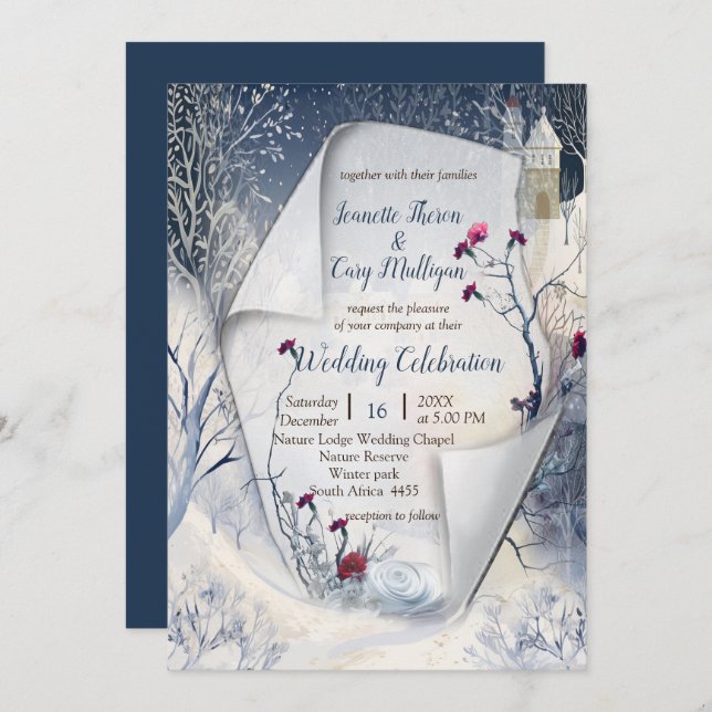 Convites O calor do sol no inverno (Frente/Verso)