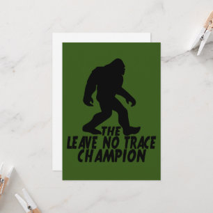 Convites O Campeão do Leave No Trace Bigfoot Engraçado