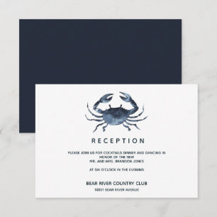 Convites O Caranguejo Azul  Recepção de casamento