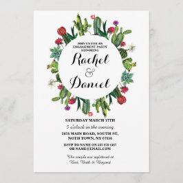 Convites O casal dos cactos da festa do cacto do noivado