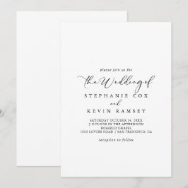 Convites O Casamento Da Caligrafia Da Na moda De Idílio De 