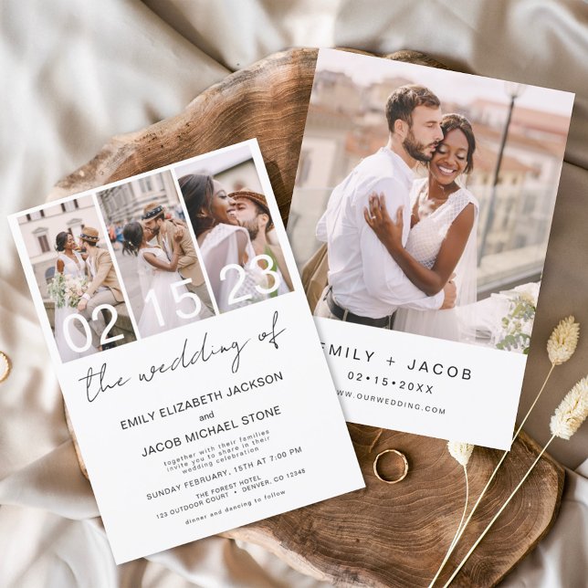 Convites O Casamento da Colagem de Fotos (Criador carregado)