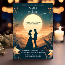 Convites O Casamento da Nuvem da Lua das Estrelas do Sol da