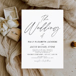 Convites O Casamento da Tipografia Elegante Negra Branca<br><div class="desc">O Casamento de Primavera de Casamento Negro e Branco ou os Convites de Casamento de Verão - inclui uma bela e elegante tipografia escrita com uma cor simples e clássica moderna para a celebração especial do dia do Casamento.</div>