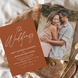 Convites O Casamento da Tipografia Moderna Terracotta