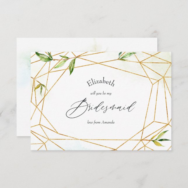 Convites O Casamento De Cristal Geométrico Seja Minha Porta (Frente/Verso)