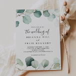 Convites O Casamento De Eucalyptus Verde De Verão<br><div class="desc">Esta folhagem verde de eucalipto no verão o casamento de convite é perfeito para um casamento simples. A design apresenta lindas folhas verdes de eucalipto,  pintadas manualmente,  com cor d'água,  inspirando encanto natural.</div>