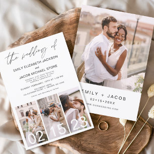 Convites O Casamento de Foto Minimalista Simples