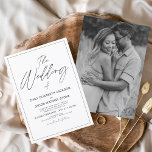 Convites O Casamento de Imagem Negra Branca Elegante<br><div class="desc">O Primavera de Casamento Negro e Branco ou a Foto de Casamento de Verão ou Convites de Imagens - inclui uma bela e elegante tipografia de roteiro com uma cor moderna,  simples e clássica,  para a celebração especial do dia do Casamento.</div>