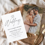 Convites O Casamento de Imagem Negra Branca Elegante<br><div class="desc">O Primavera de Casamento Negro e Branco ou a Foto de Casamento de Verão ou Convites de Imagens - inclui uma bela e elegante tipografia de roteiro com uma cor moderna,  simples e clássica,  para a celebração especial do dia do Casamento.</div>