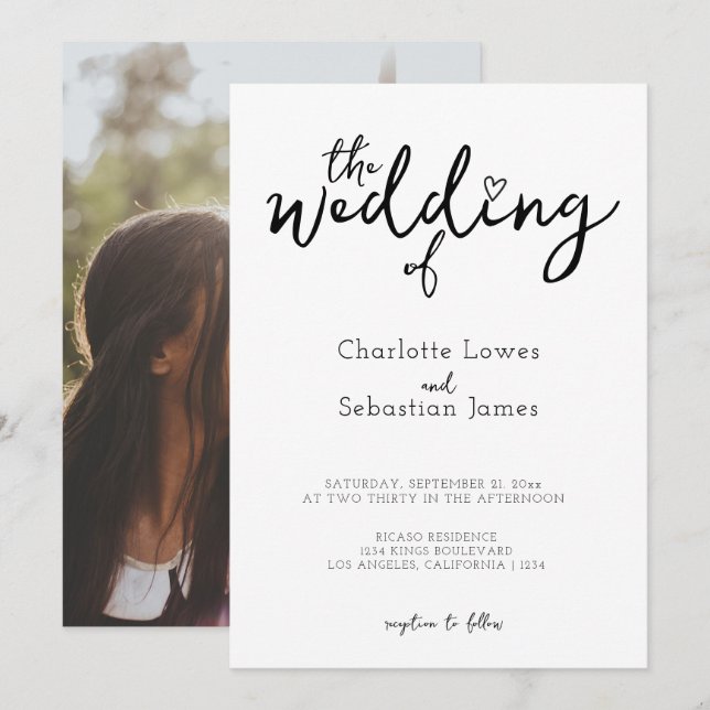 Convites O Casamento do Minimalista (Frente/Verso)