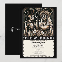 O CASAMENTO Esqueletos de Tarô Noiva e Noivo