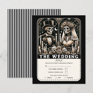 Convites O CASAMENTO Esqueletos Tarot Noiva & Noivo RSVP