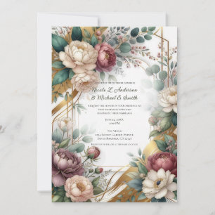Convites O Casamento Floral Glam The Gilded Secret Garden 