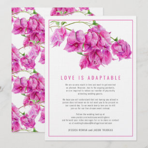 Convites O casamento mudou para o fluxo real bougainvillea 