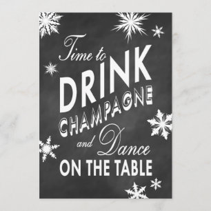 Convites O casamento no inverno convida a hora de beber