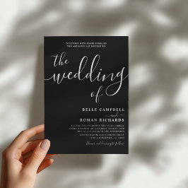 Convites O Casamento Preto e Branco Casamento 