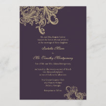 O casamento roxo elegante do Flourish da ameixa