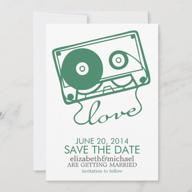 Convites O Casamento The Perfect Mix Salve a Data {verde} (Frente)