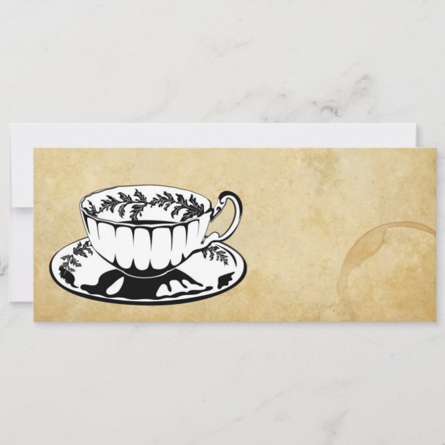 Convites O chá alto/lanche convida (Frente)