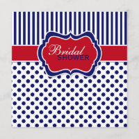 O chá azul branco vermelho da listra das bolinhas