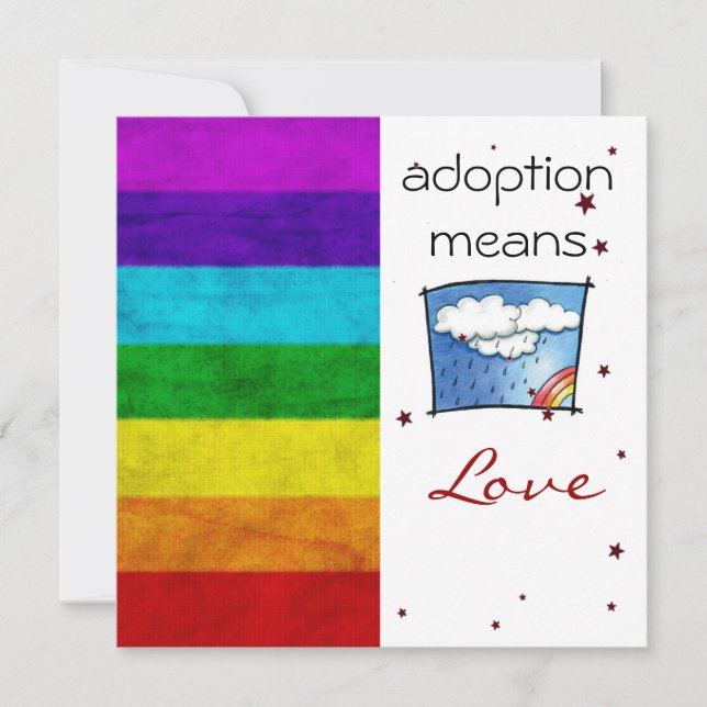 Convites O chá da adopção convida (Frente)