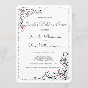 Convites O chá de casamento floral chique do casal dos