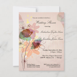 Convites O chá de casamento floral da aguarela convida