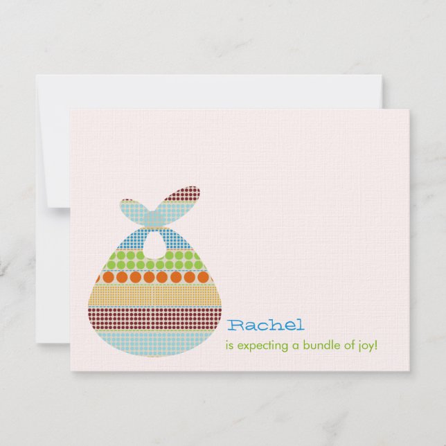 Convites O chá de fraldas Boho do menino pontilha o pacote (Frente)