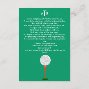 Convites O chá de fraldas convida para a excursão do golfe