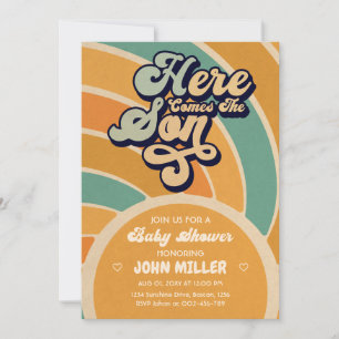 Convites O Chá de fraldas Da Luz Do Sol Vem Aqui