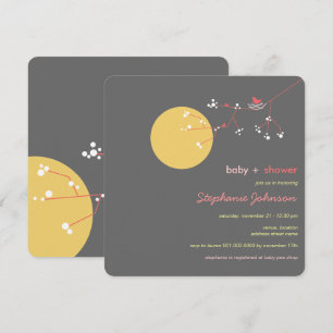 Convites O chá de fraldas da menina da árvore genealógic