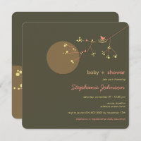 O chá de fraldas da menina da árvore genealógica