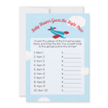 O Chá de fraldas De Avião Cónico Adivinha O Jogo D