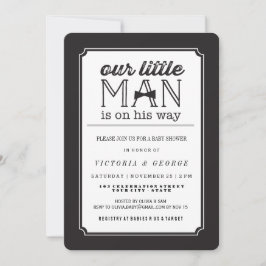 Convites O Chá de fraldas do Arco Pequeno Amarra Clássica C