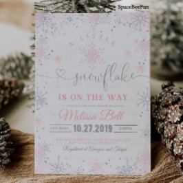 Convites O Chá de fraldas do Floco de Neve Um Pouco está li