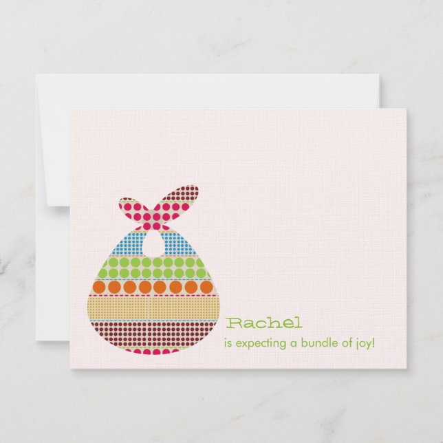 Convites O chá de fraldas neutro Boho pontilha o pacote (Frente)